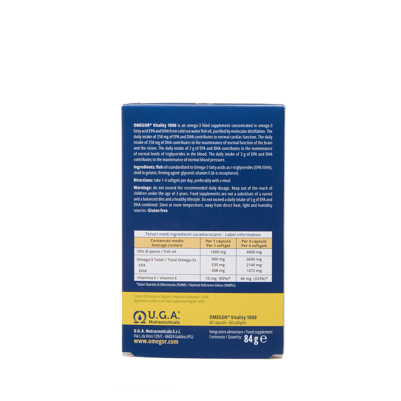 OMEGOR Vitality 1000 - 60 cápsulas