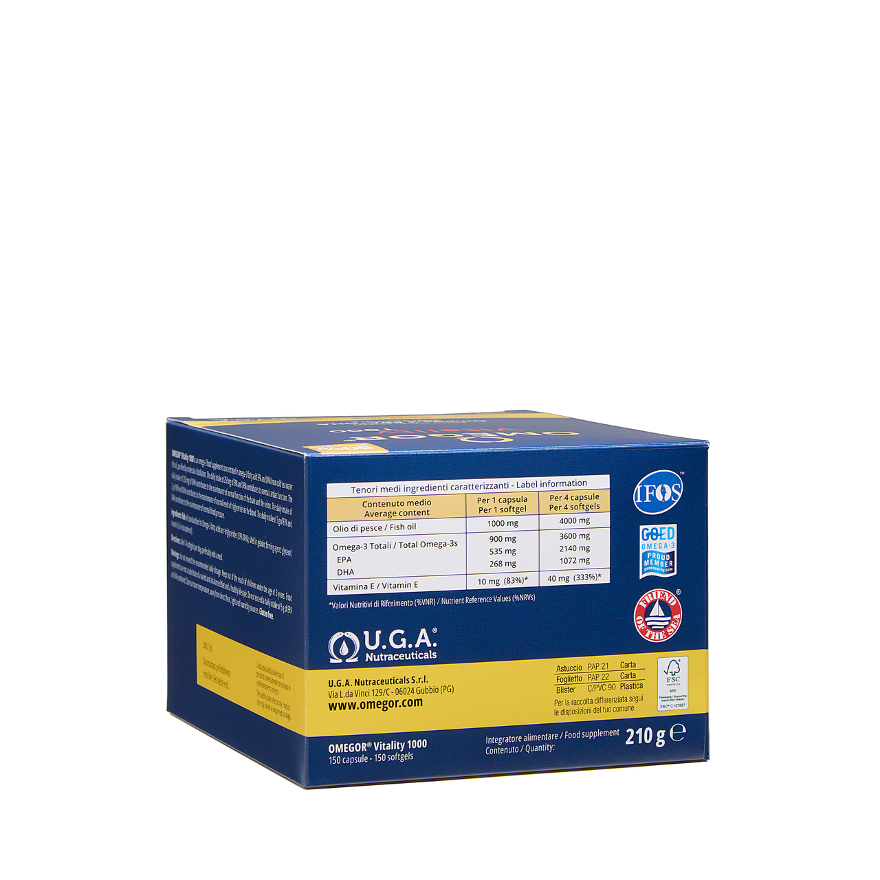 OMEGOR Vitality 1000 - 150 cápsulas