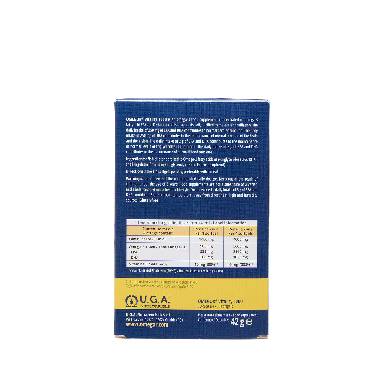 OMEGOR Vitality 1000 - 30 cápsulas